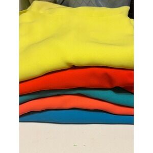 EST 1946 Woman Sleeveless Blouse Lot‎ 5 22/24W Layered Chiffon Coral Teal Yellow